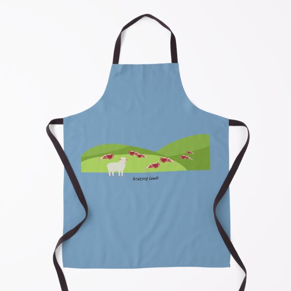 Item preview, Grazing lamb (chops) on green hills (with lamb) designed and sold by ProjectLui.