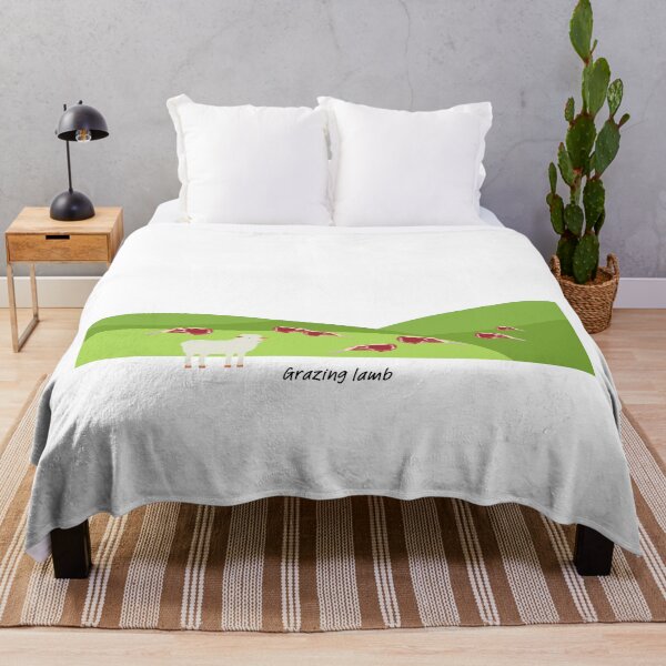 Item preview, Grazing lamb (chops) on green hills (with lamb) designed and sold by ProjectLui.