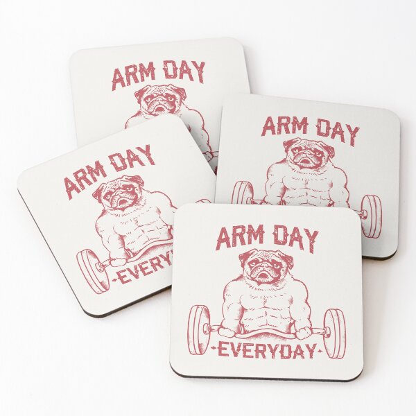 Item preview, Arm Day with Pug designed and sold by Huebucket.