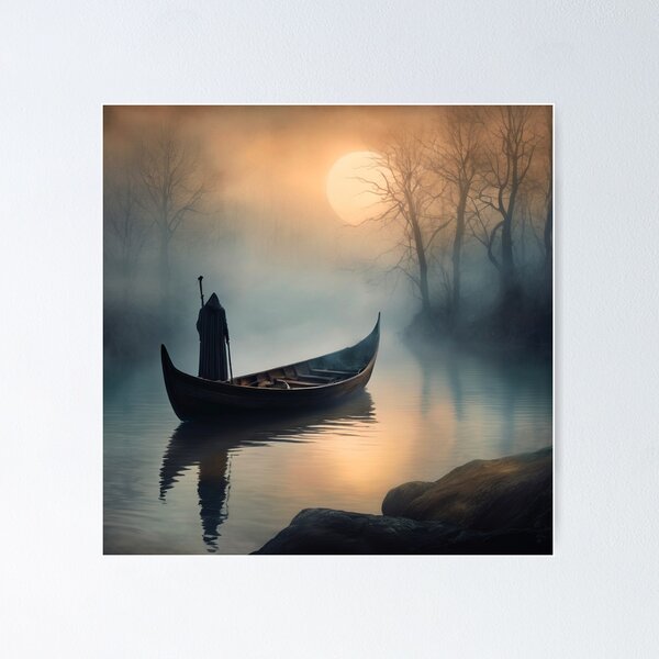 Item preview, Charon The Ferryman On The River designed and sold by WastelandsEdge.