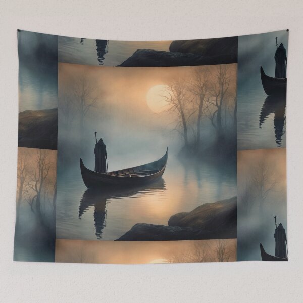 Item preview, Charon The Ferryman On The River designed and sold by WastelandsEdge.