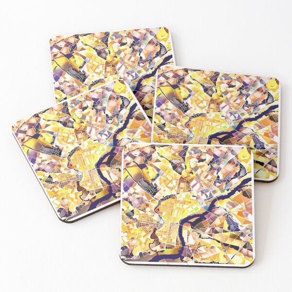 Item preview, Philadelphia Pennsylvania City Map - Golden Yellow designed and sold by StylishStacks.