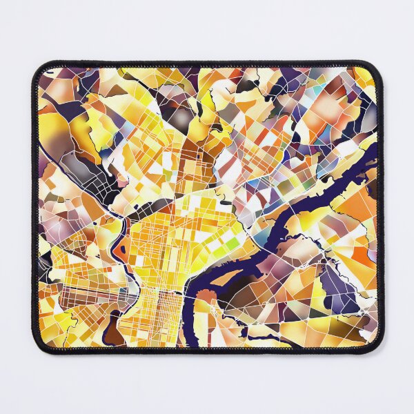 Item preview, Philadelphia Pennsylvania City Map - Golden Yellow designed and sold by StylishStacks.