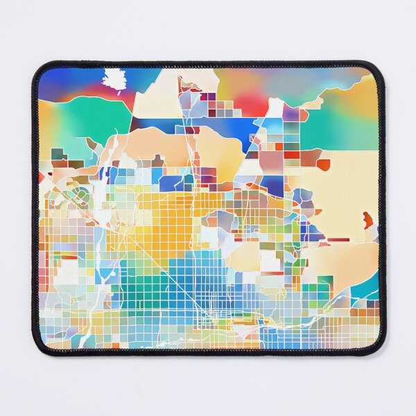 Item preview, Phoenix Arizona City Map - Tropical Rainbow Scheme designed and sold by StylishStacks.