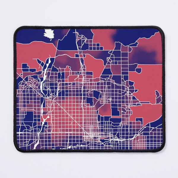 Item preview, Phoenix Arizona City Map - Red-Blue Duotone designed and sold by StylishStacks.