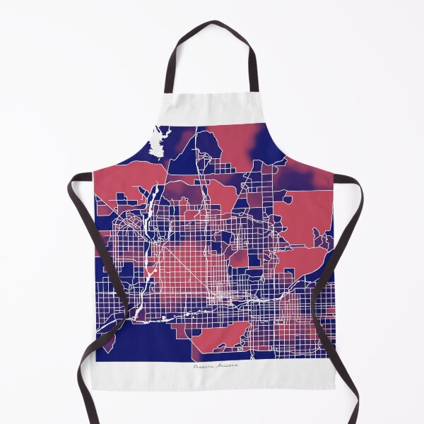 Item preview, Phoenix Arizona City Map - Red-Blue Duotone designed and sold by StylishStacks.
