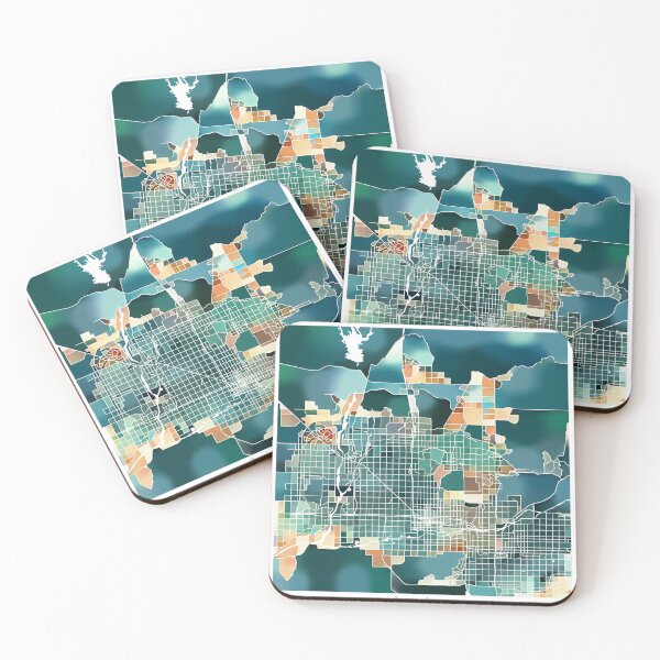 Item preview, Phoenix Arizona City Map - Lush Green designed and sold by StylishStacks.