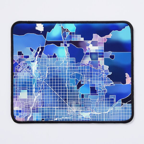 Item preview, Phoenix Arizona City Map - Marine Blue designed and sold by StylishStacks.