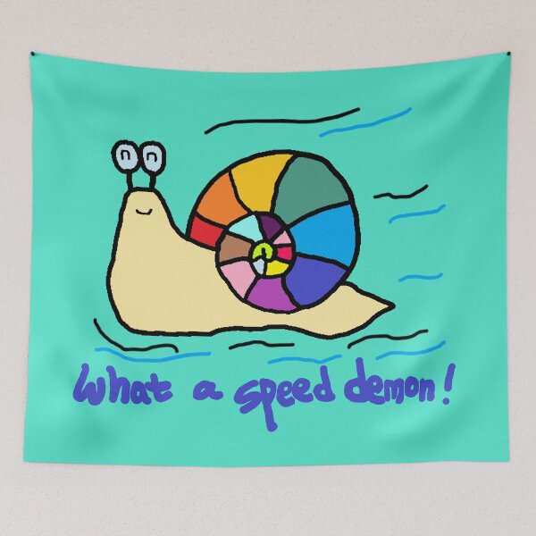 Item preview, what a speed demon, snail designed and sold by zzzozzo.