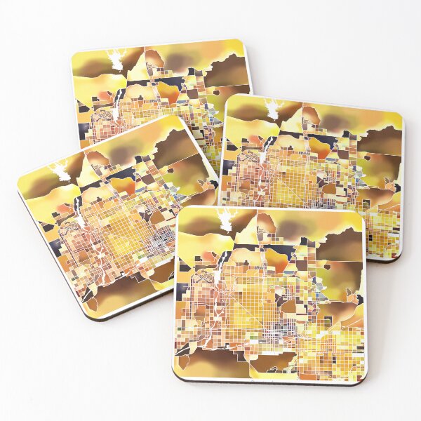 Item preview, Phoenix Arizona City Map - Golden Yellow designed and sold by StylishStacks.