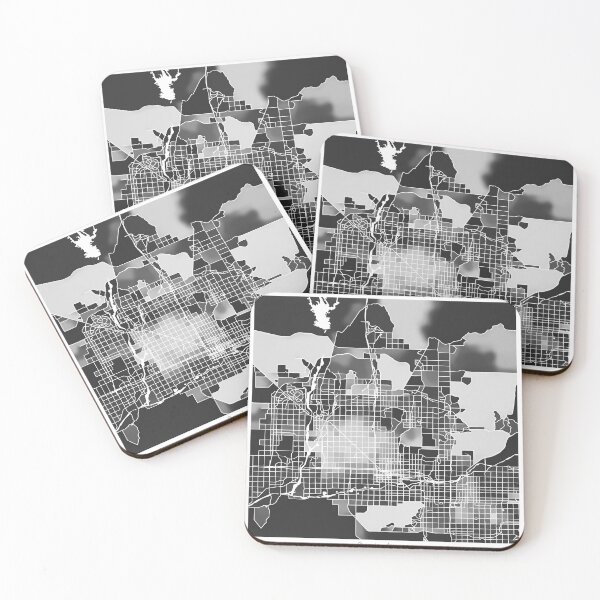 Item preview, Phoenix Arizona City Map - Black and White Monochrome designed and sold by StylishStacks.