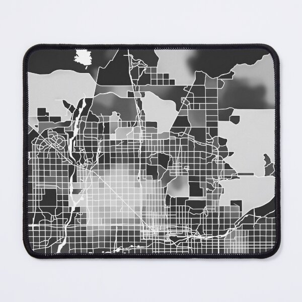 Item preview, Phoenix Arizona City Map - Black and White Monochrome designed and sold by StylishStacks.