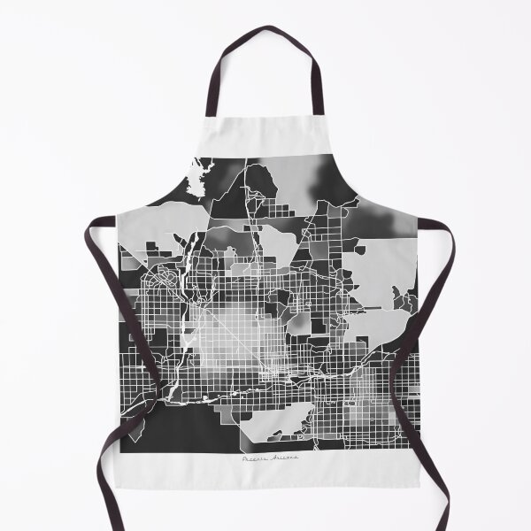 Item preview, Phoenix Arizona City Map - Black and White Monochrome designed and sold by StylishStacks.