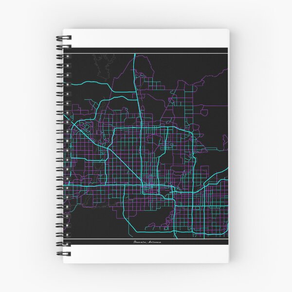 Item preview, Mapa de la ciudad de Phoenix Arizona - Fantasía de neón designed and sold by StylishStacks.