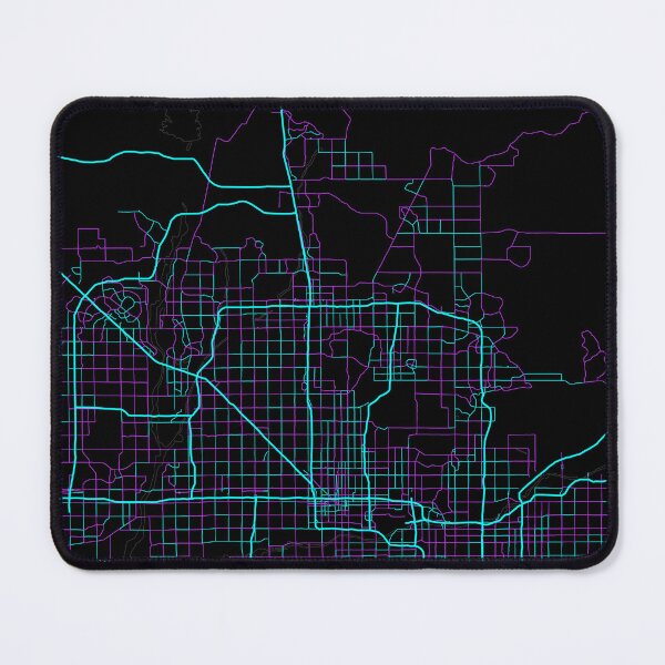 Item preview, Phoenix Arizona City Map - Neon Fantasy designed and sold by StylishStacks.