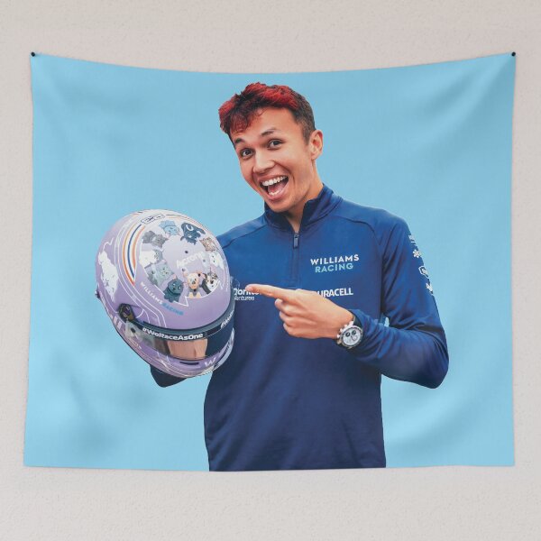 Item preview, Alex Albon F1 Driver Dog Helmet Williams F1 Team Logan Sargeant Teammate designed and sold by FormulaGTee1.