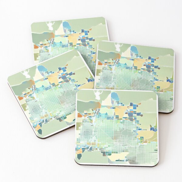Item preview, Phoenix Arizona City Map - Pastel Color Scheme designed and sold by StylishStacks.