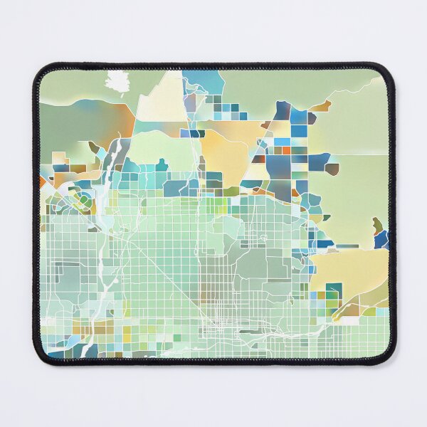Item preview, Phoenix Arizona City Map - Pastel Color Scheme designed and sold by StylishStacks.