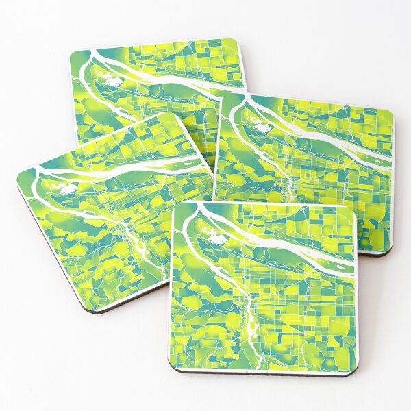 Item preview, Portland Oregon City Map - Green-Yellow Duotone designed and sold by StylishStacks.