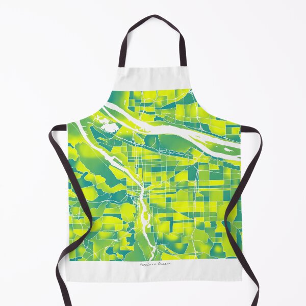 Item preview, Portland Oregon City Map - Green-Yellow Duotone designed and sold by StylishStacks.