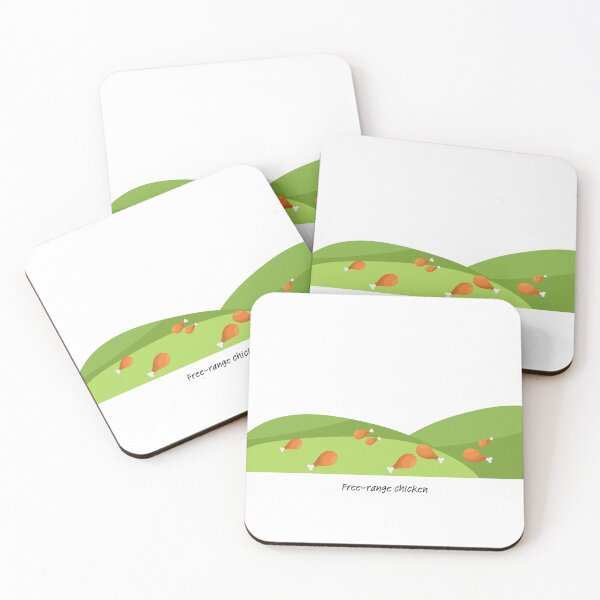 Item preview, Free range chicken (drumstick) on green hills designed and sold by ProjectLui.