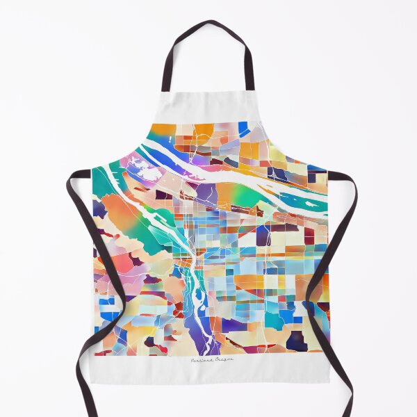 Item preview, Portland Oregon City Map - Tropical Rainbow Scheme designed and sold by StylishStacks.
