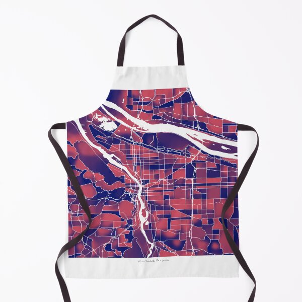 Item preview, Portland Oregon City Map - Red-Blue Duotone designed and sold by StylishStacks.
