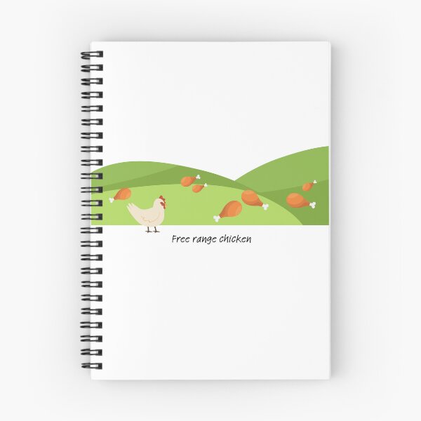 Item preview, Free range chicken (drumstick) on green hills (with chicken) designed and sold by ProjectLui.