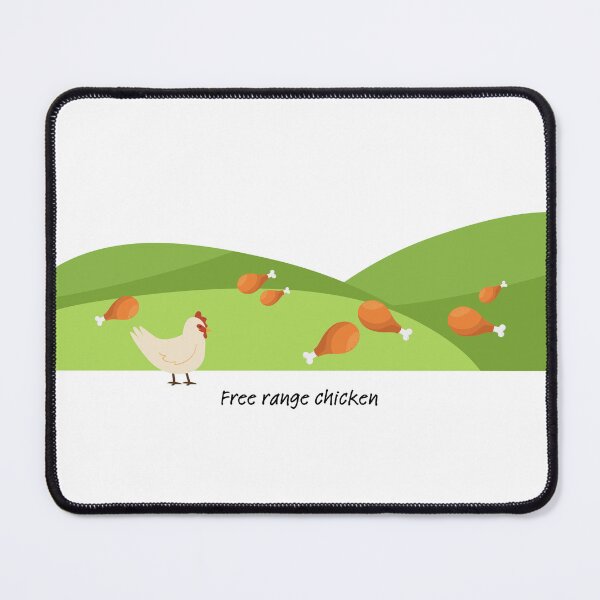 Item preview, Free range chicken (drumstick) on green hills (with chicken) designed and sold by ProjectLui.
