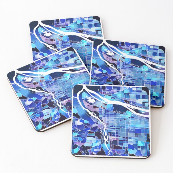Item preview, Portland Oregon City Map - Marine Blue designed and sold by StylishStacks.