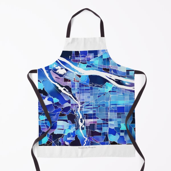 Item preview, Portland Oregon City Map - Marine Blue designed and sold by StylishStacks.