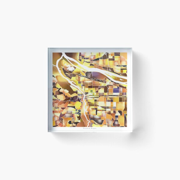 Item preview, Portland Oregon City Map - Golden Yellow designed and sold by StylishStacks.