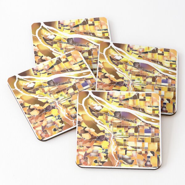 Item preview, Portland Oregon City Map - Golden Yellow designed and sold by StylishStacks.