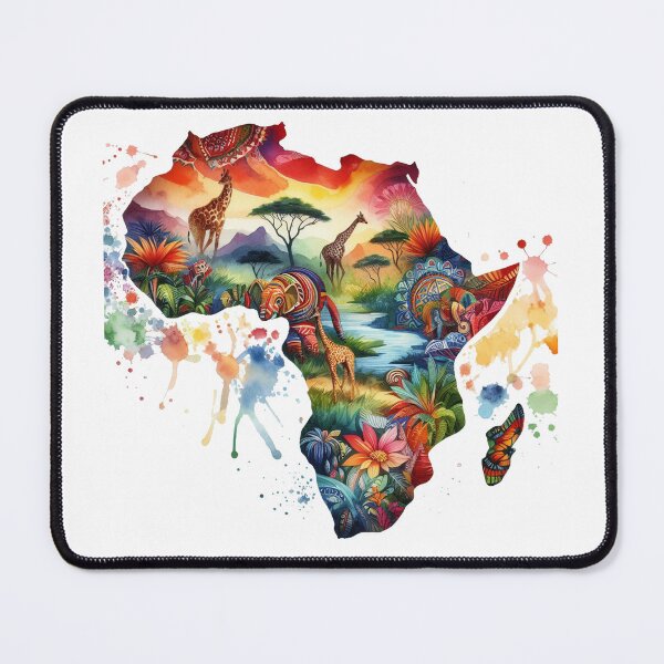 Item preview, Africa Continent Watercolor Map Photographic Print designed and sold by JaaCreativeShop.