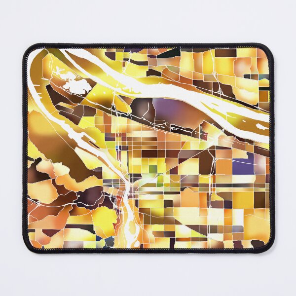 Item preview, Portland Oregon City Map - Golden Yellow designed and sold by StylishStacks.