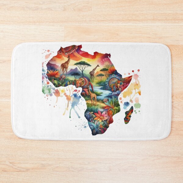 Item preview, Africa Continent Watercolor Map Photographic Print designed and sold by JaaCreativeShop.