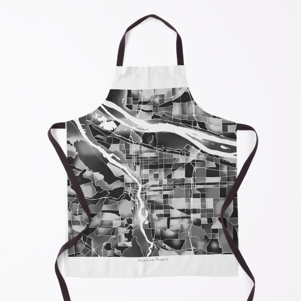 Item preview, Portland Oregon City Map - Black and White Monochrome designed and sold by StylishStacks.