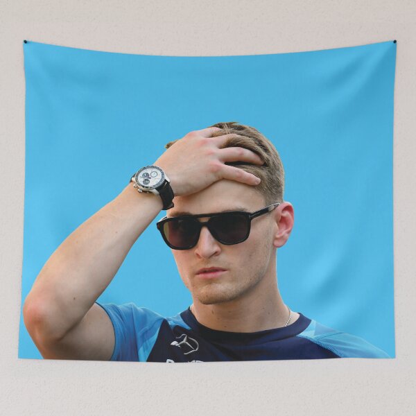 Item preview, Logan Sargeant F1 Driver Hand on Head Williams F1 Team Alex Albon Teammate designed and sold by FormulaGTee1.