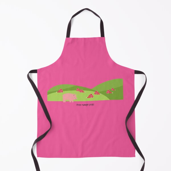 Item preview, Free range pigs (ham) on green hills (with pig) designed and sold by ProjectLui.