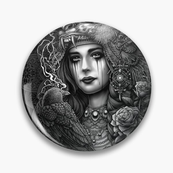 Item preview, Neo traditional tattoo noble woman designed and sold by Winya.