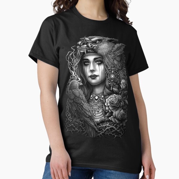 Item preview, Neo traditional tattoo noble woman designed and sold by Winya.