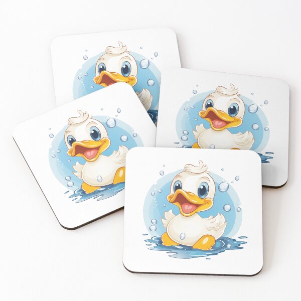 Item preview, White happy smiling duckling designed and sold by GoodThings66.