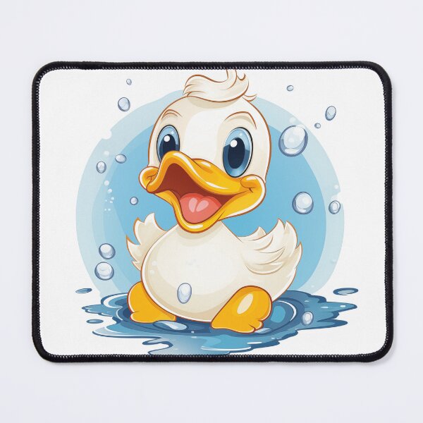 Item preview, White happy smiling duckling designed and sold by GoodThings66.