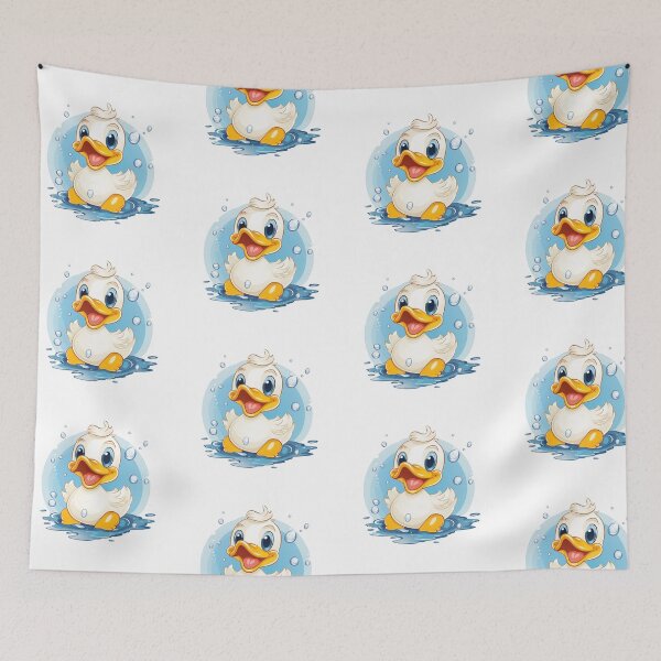 Item preview, White happy smiling duckling designed and sold by GoodThings66.
