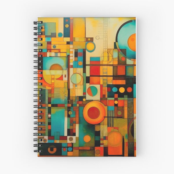 Item preview, Cubism, abstract, cubist, mid century art, geometric art, painting, nordic, scandinavian, design, circle, designed and sold by KsaveraArt.