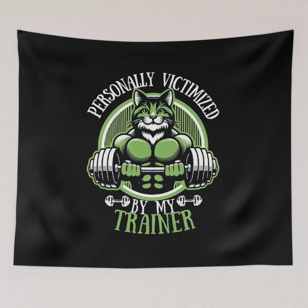 Item preview, Personally Victimized By My Trainer bodybuilding Cat  designed and sold by SlocifieShop.