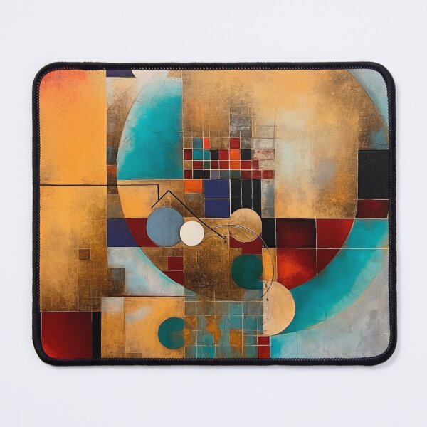 Item preview, Cubism, abstract, cubist, mid century art, geometric art, painting, nordic, scandinavian, design, circle, designed and sold by KsaveraArt.
