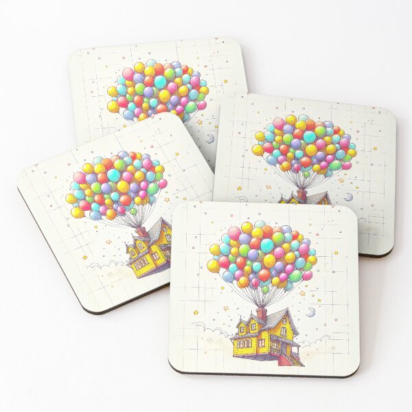 Item preview, Balloon House Adventure Sketch designed and sold by pixiedustpaint.