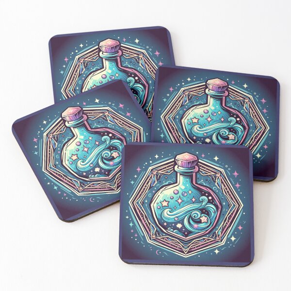 Item preview, Ocean in a bottle Magical Magic Potion Cosmic Stars Waves designed and sold by CoffeeIsATrip.