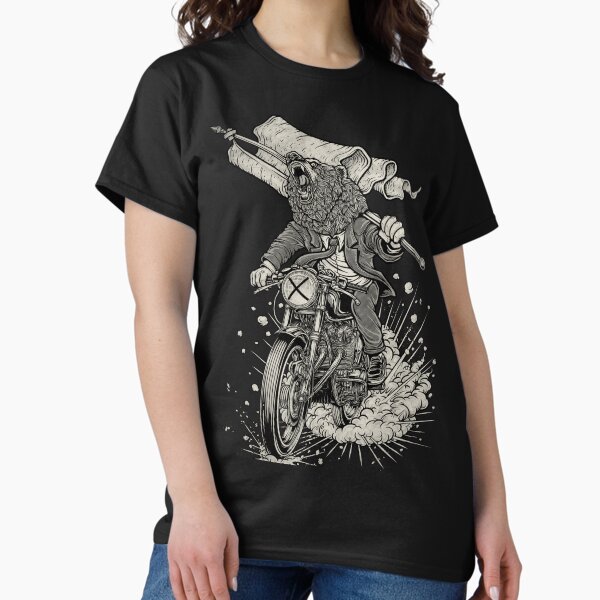 cafe racer bear biker burnout Classic T-Shirt